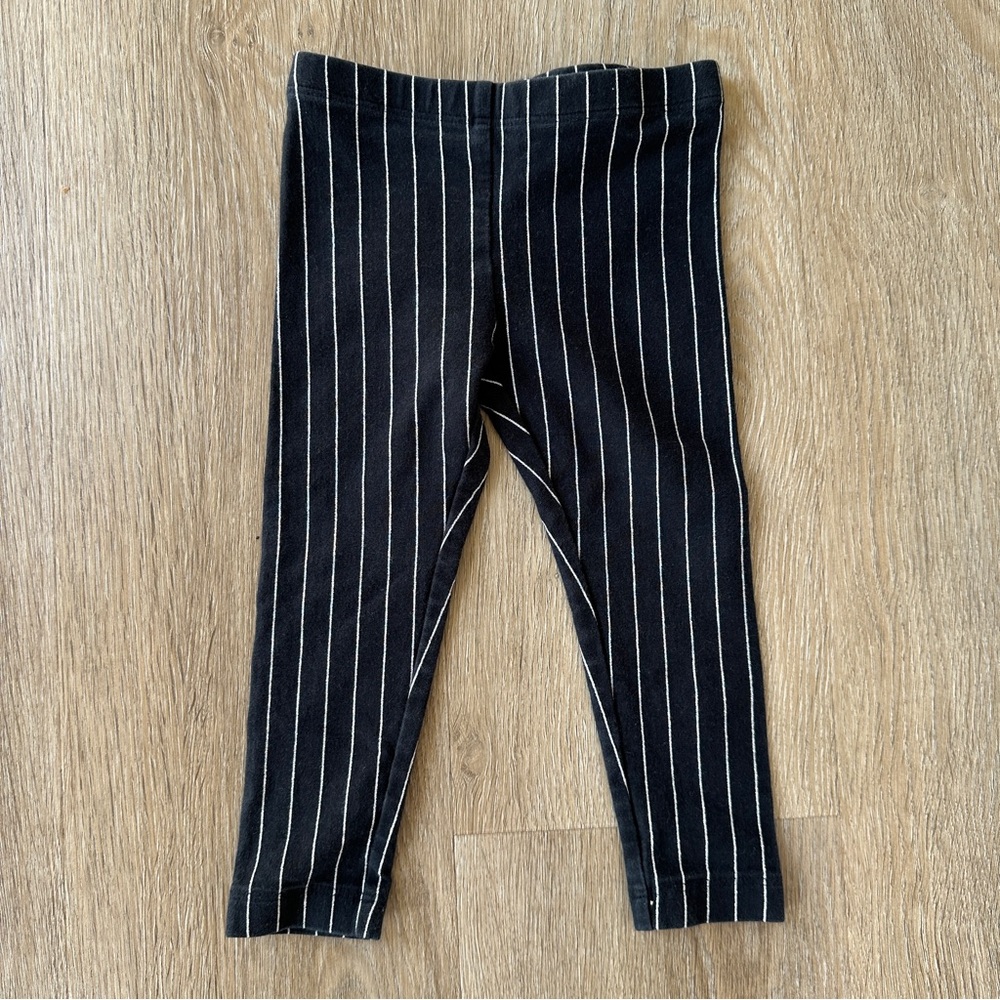 Tea Collection Black and White Pinstriped Leggings